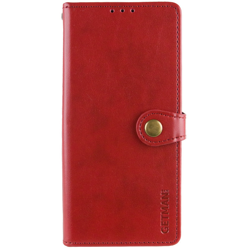 Кожаный чехол-книжка GETMAN Gallant (PU) для Xiaomi Redmi Note 14 5G (Красный)