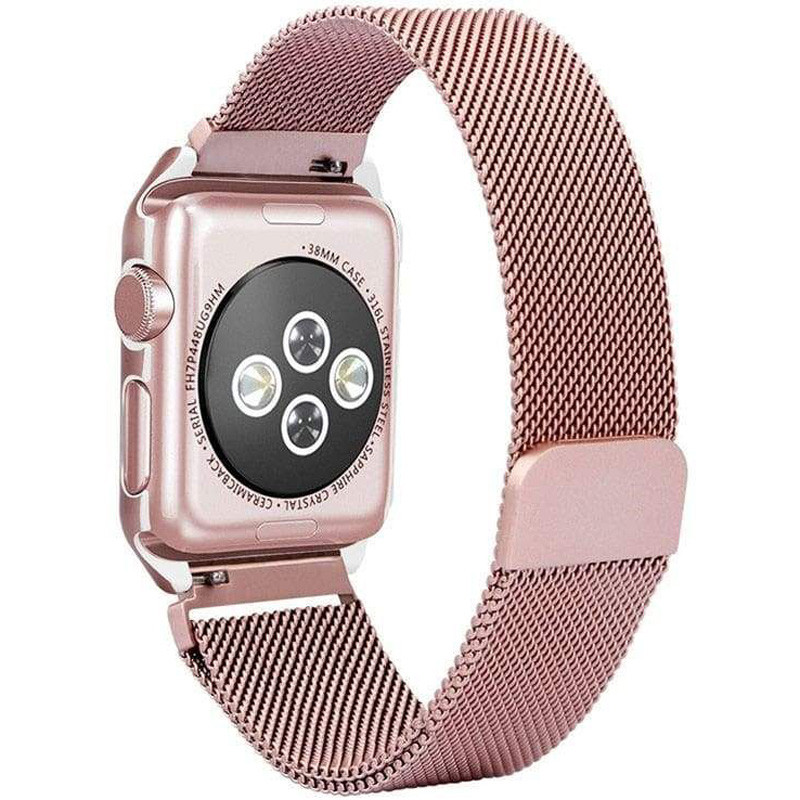 Фото Ремешок Milanese Loop Design для Apple watch 42mm/44mm/45mm/49mm (Rose Gold) на vchehle.ua