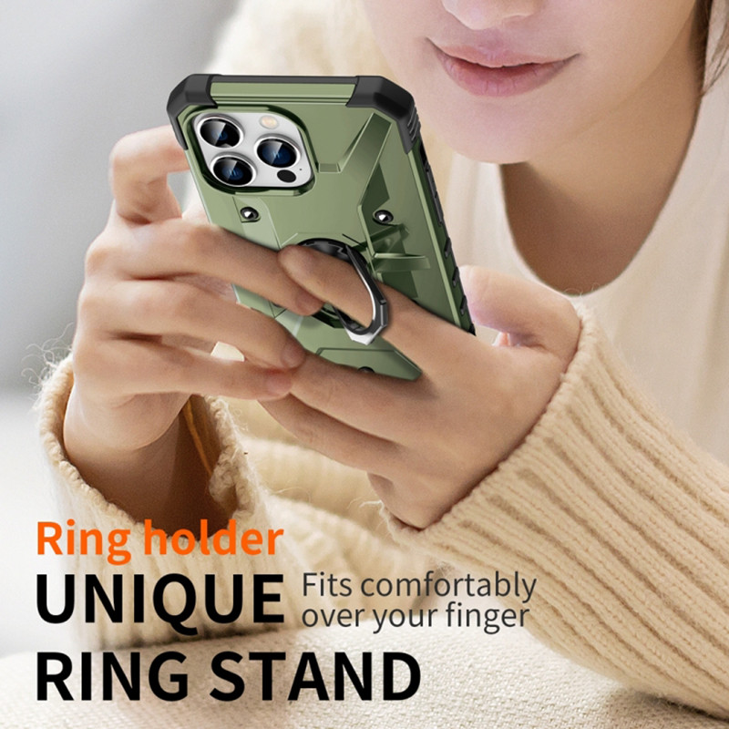 Заказать Ударопрочный чехол Pathfinder Ring для Apple iPhone 14 Pro Max (6.7") (Зеленый / Army Green) на vchehle.ua
