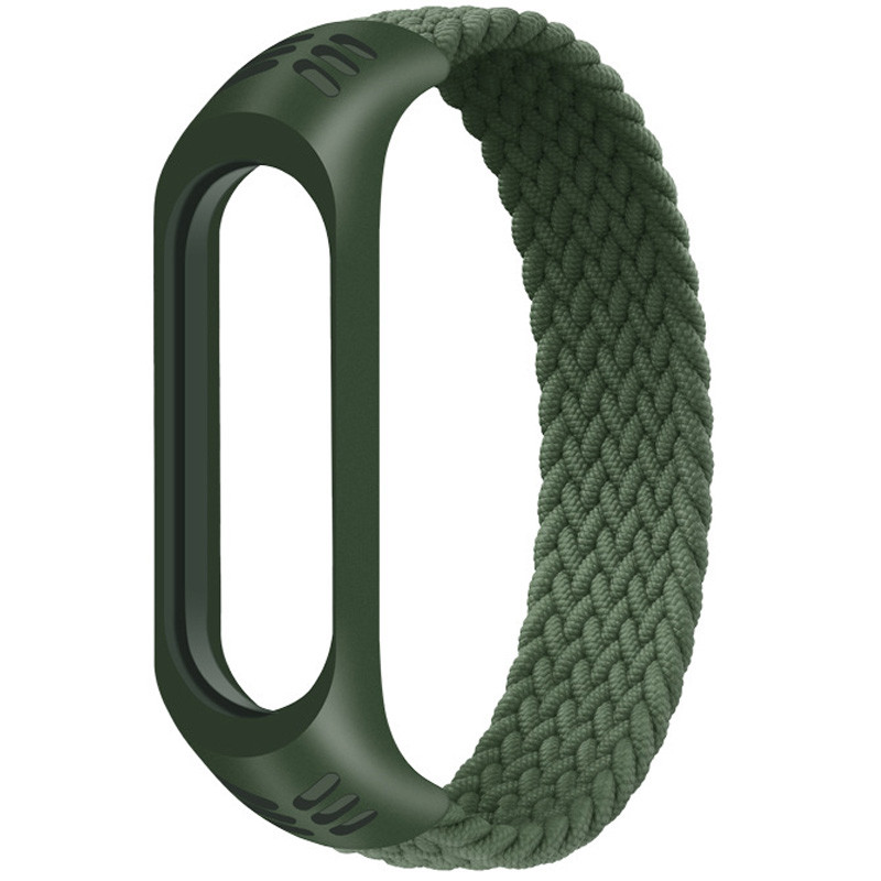 

Тканинний монобраслет Braided Solo Loop для Xiaomi Mi Band 3/4/5/6 (M) (Зелений) 1132797