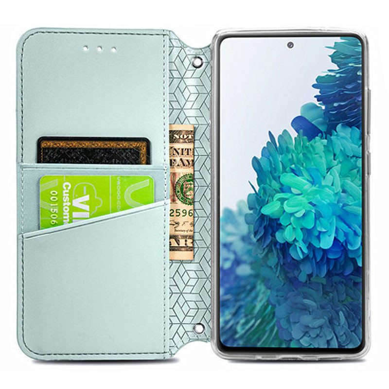 Купити Шкіряний чохол книжка GETMAN Mandala (PU) на Xiaomi Redmi Note 10 / Note 10s (Сірий) на vchehle.ua