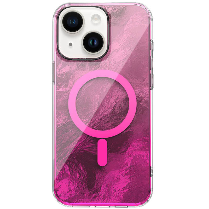 Чехол TPU Shiny Mountain (MagFit) для Apple iPhone 15 (6.1") (Pink)