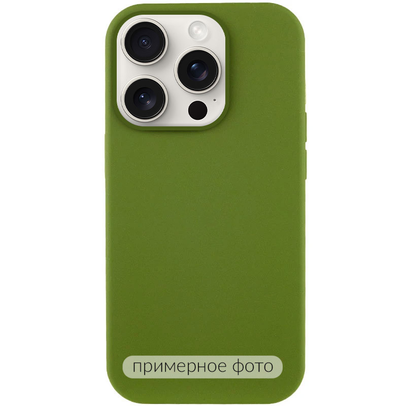 Чехол Silicone Case Full Protective (AA) NO LOGO для Apple iPhone 17 (6.3") (Зеленый / Dark Olive)