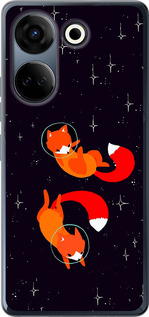Чехол Лисички в космосе для Tecno Camon 20 Pro