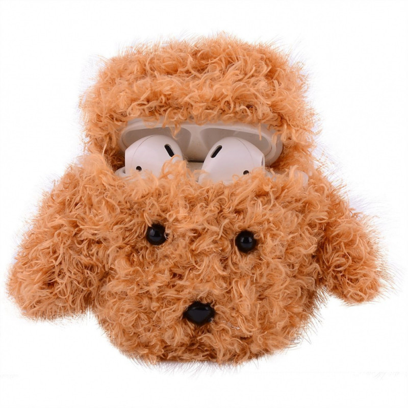 Фото Футляр Fluffy Dog для Apple AirPods 1/2 (Light Brown) в маназині vchehle.ua