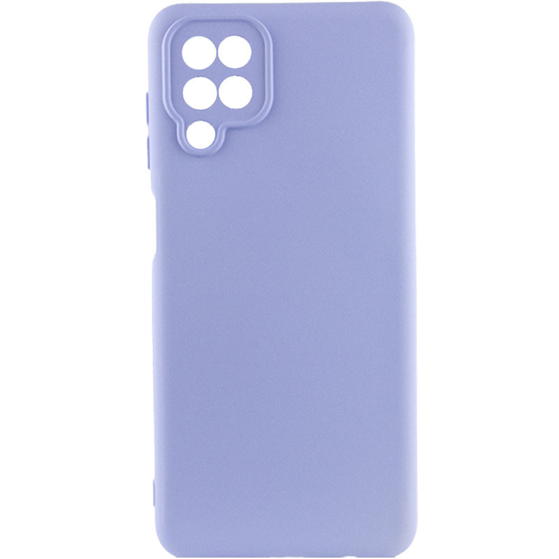 Чехол TPU GETMAN Liquid Silk Full Camera для Samsung Galaxy A12 (Сиреневый / Dasheen)