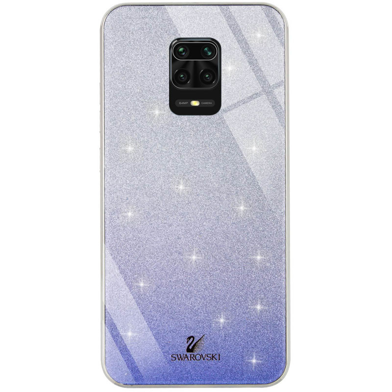 

TPU+Glass чехол Swarovski для Xiaomi Redmi Note 9S (Синий) 908121