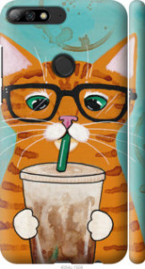 Чохол Зеленоокий кіт в окулярах для Honor 7C pro