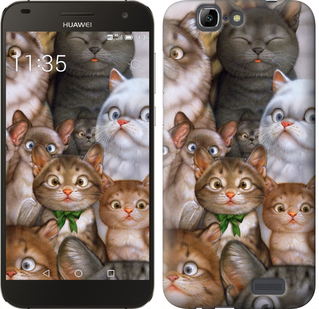 

Чехол коты для Huawei Ascend G7 476616