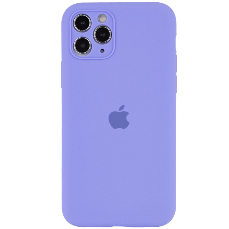Чехол Silicone Case Full Camera Protective (AA) для Apple iPhone 12 Pro (6.1") (Сиреневый / Dasheen)