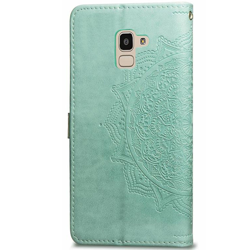 Фото Шкіряний чохол-книжка Art Case з візитницею на Samsung J600F Galaxy J6 (2018) (Бірюзовий) на vchehle.ua