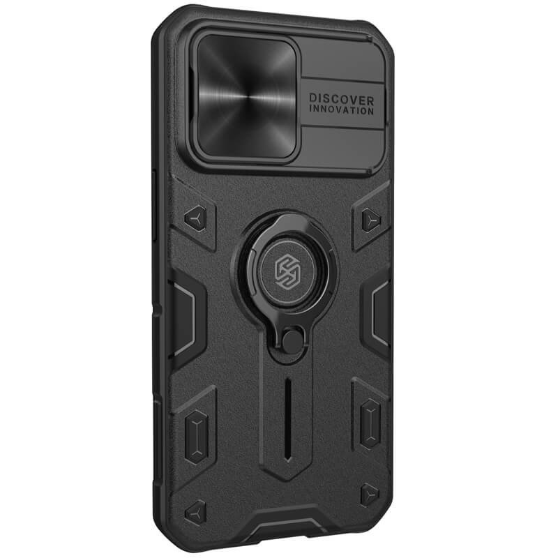 TPU+PC чохол Nillkin CamShield Armor no logo (шторка на камеру) на Apple iPhone 13 Pro (6.1") (Чорний) в магазині vchehle.ua