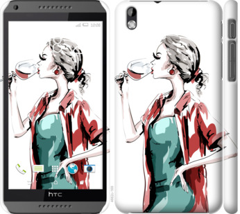 

Чехол Девушка с бокалом для HTC Desire 816 841450