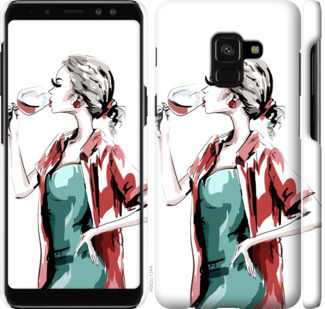 

Чохол Дівчина з келихом на Samsung Galaxy A8 2018 A530F 841344