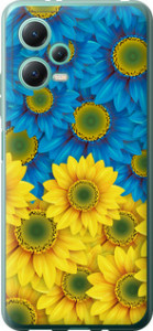 Чохол Жовто-блакитні квіти на Xiaomi Redmi Note 12 5G