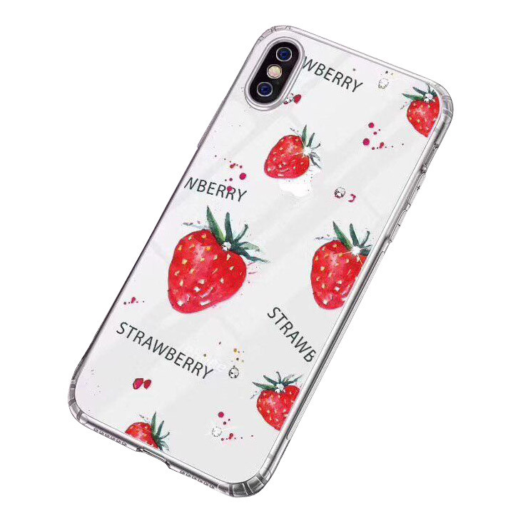 

TPU чехол Luxury Diamond full protective для Apple iPhone XS Max (6.5") (Прозрачный / Клубника) 715363