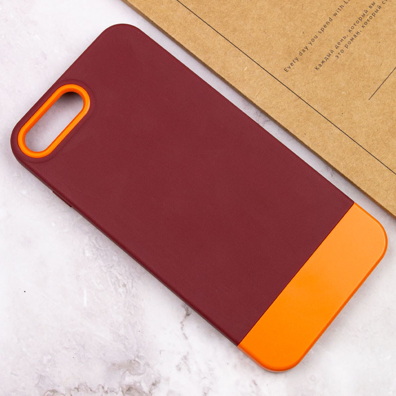 Чохол TPU+PC Bichromatic на Apple iPhone 7 plus / 8 plus (5.5") (Brown burgundy / Orange) в магазині vchehle.ua