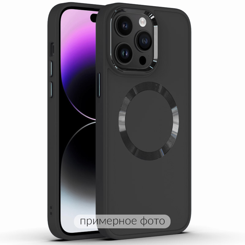 TPU чохол Bonbon Metal Style with Magnetic safe на Apple iPhone 16 Pro Max (6.9") (Чорний / Black)