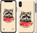 Чохол Єнотик з кавуном на iPhone X