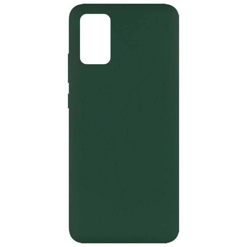 Уценка Чехол Silicone Cover Full without Logo (A) для Samsung Galaxy A02s (Дефект упаковки / Зеленый / Dark Green)