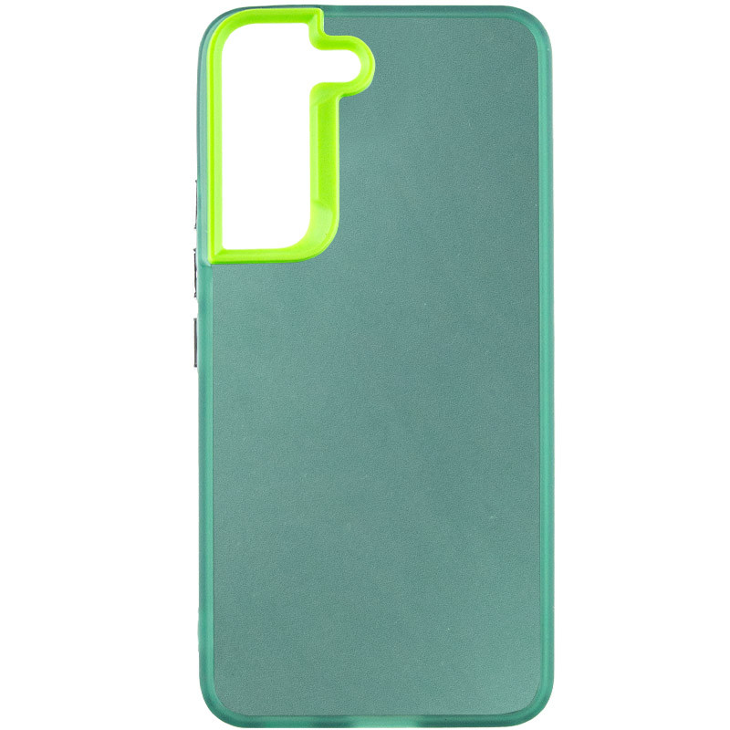 TPU+PC чехол Magic glow with protective edge для Samsung Galaxy S21 FE (Green)