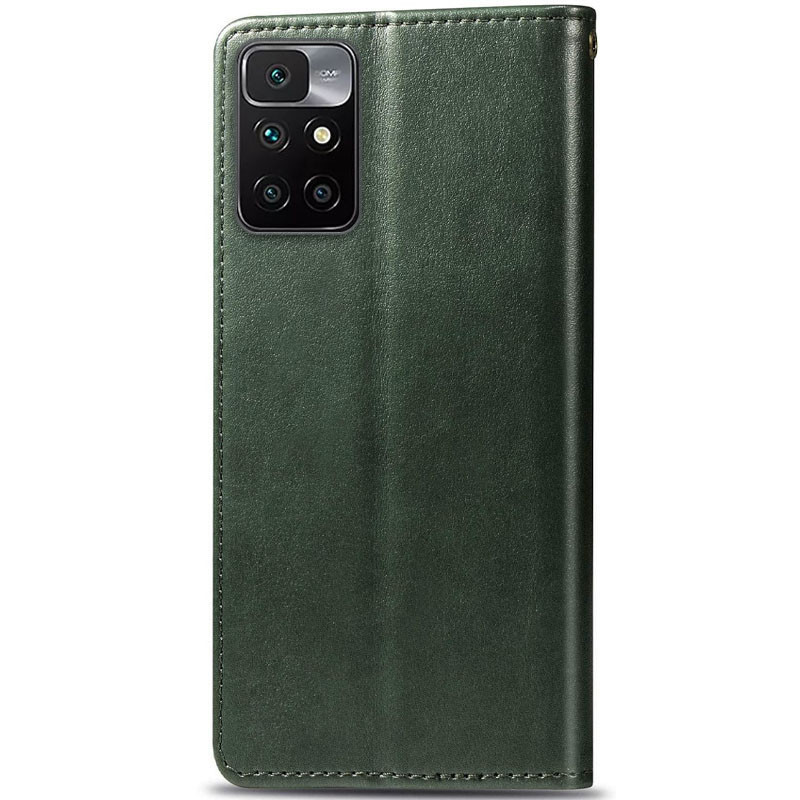Фото Шкіряний чохол-книжка GETMAN Gallant (PU) для Xiaomi Redmi 10 (Зелений) на vchehle.ua