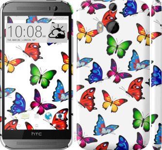 

Чехол Красочные мотыльки для HTC One M8 881301