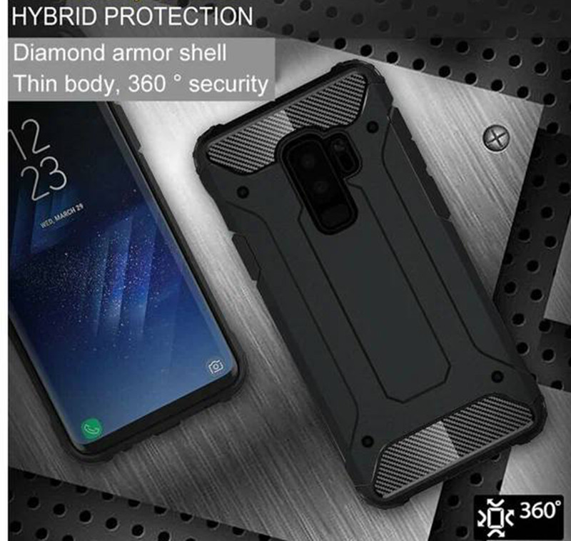 Фото Броньований протиударний TPU+PC чохол Immortal на Samsung Galaxy A6 Plus (2018) (Чорний) на vchehle.ua