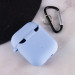 Силіконовий футляр з мікрофіброю для навушників Airpods 1/2 (Блакитний / Lilac Blue) в магазині vchehle.ua