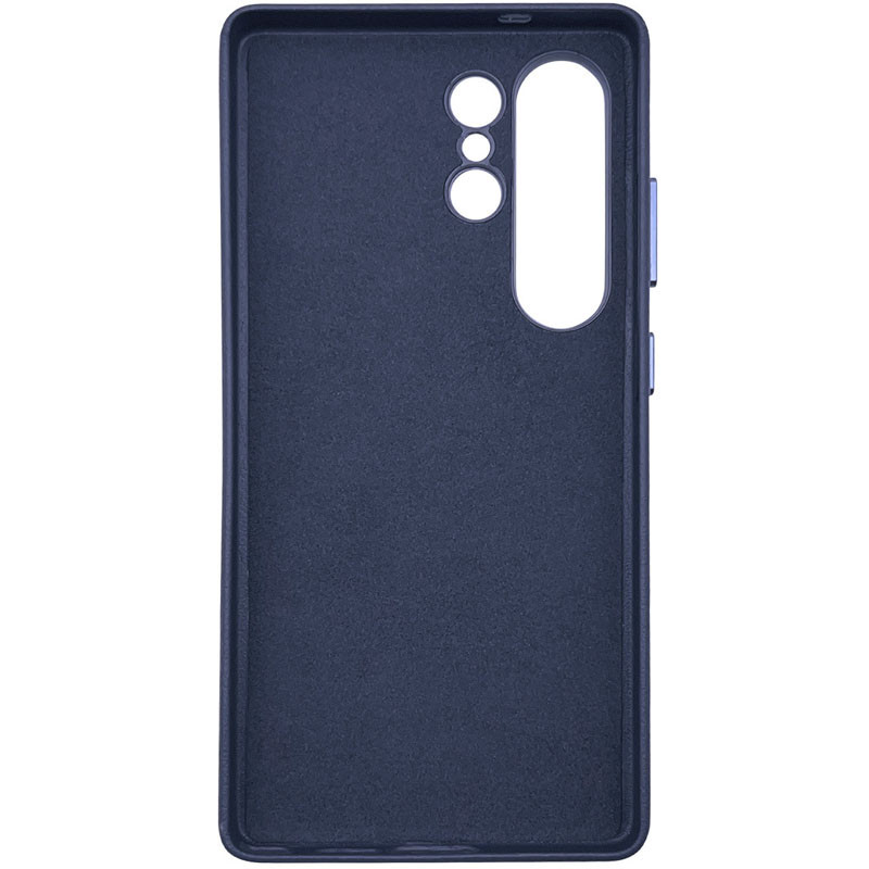 Фото Кожаный чехол Leather Case (AAA) для Samsung Galaxy S25 Ultra (Dark Blue) на vchehle.ua