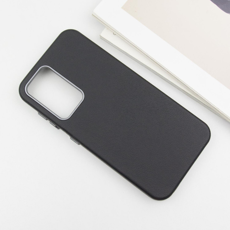 Кожаный чехол Leather Case Metal Buttons для Samsung Galaxy A55 (Black) в магазине vchehle.ua