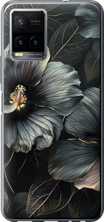 Чехол Черные цветы для Vivo Y33s