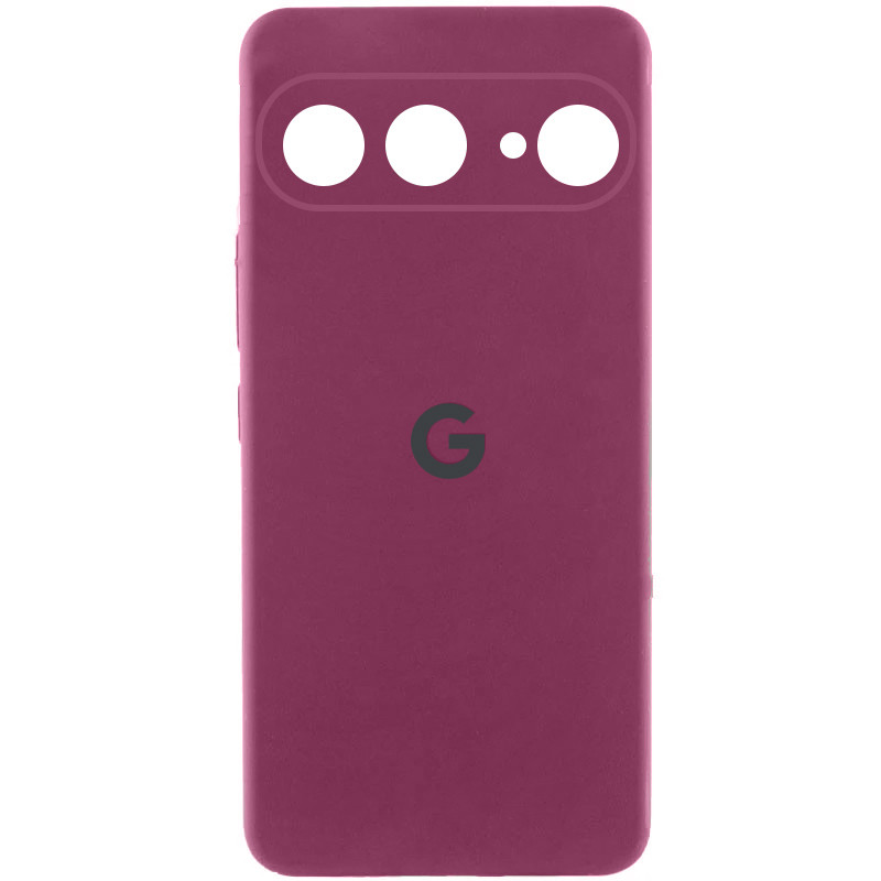 Чохол Silicone Cover Lakshmi Full Camera (AAA) with Logo на Google Pixel 9 (Бордовий / Plum)