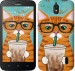 Чехол Зеленоглазый кот в очках для Huawei Ascend Y625
