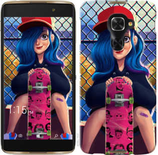 

Чехол Прикольная девочка со скейтбордом для Alcatel Idol 4 Pro 924160