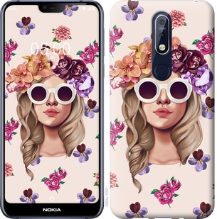 

Чохол Дівчина з квітами v2 на Nokia 7.1 690593
