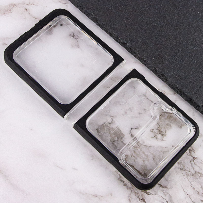 Фото TPU+PC чехол Clear 360 для Samsung Galaxy Z Flip3 (Черный) в магазине vchehle.ua