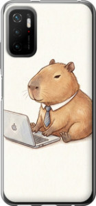 Чохол Funny Capybara CEO Working на Xiaomi Redmi Note 10 5G