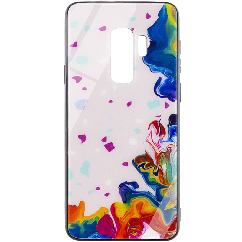 TPU+Glass чохол Diversity на Samsung Galaxy S9+ (Stains multicolored)