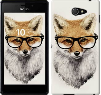 

Чехол Лис в очках для Sony Xperia M2 D2305 634441