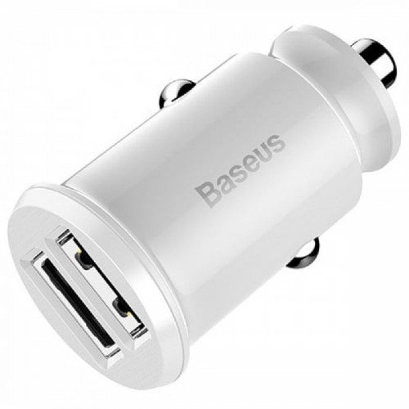Фото АЗУ Baseus Grain 3.1A (2USB-A) (CCALL-ML) (Белый) в магазине vchehle.ua