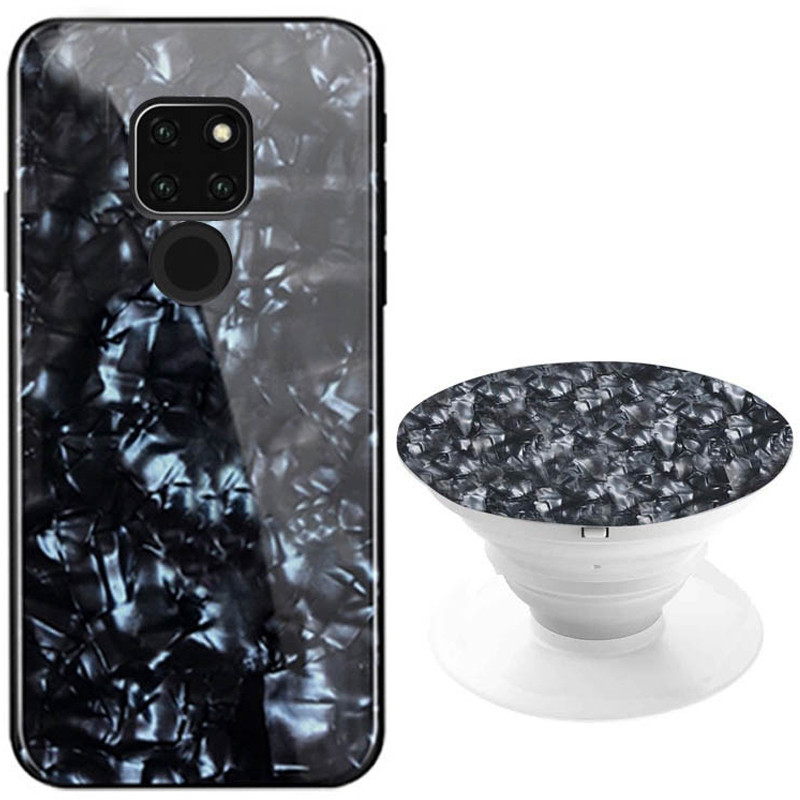 

TPU+Glass чохол Shell & Popsocket (набір) на Huawei Mate 20 (Чорний) 678406