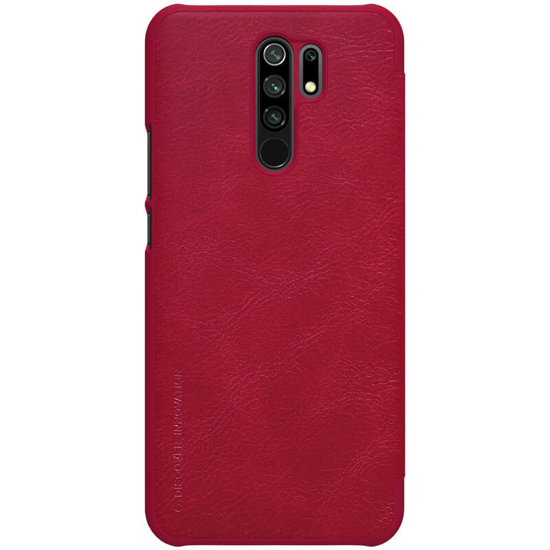 Фото Кожаный чехол-книжка Nillkin Qin Series для Xiaomi Redmi 9 (Красный) на vchehle.ua
