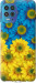 Чохол Жовто-блакитні квіти на Motorola G100