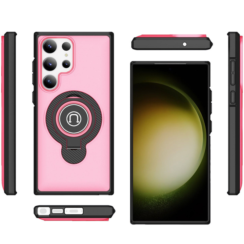 Фото TPU+Textured PC Magnet на Samsung Galaxy S23 Ultra (Pink) в маназині vchehle.ua