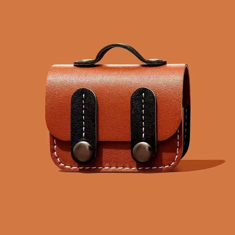 Фото Шкіряний футляр Briefcase для навушників AirPods Pro 2/Pro (Brown / Black) на vchehle.ua