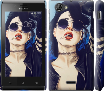 

Чехол Девушка на стиле для Sony Xperia J ST26i 643834