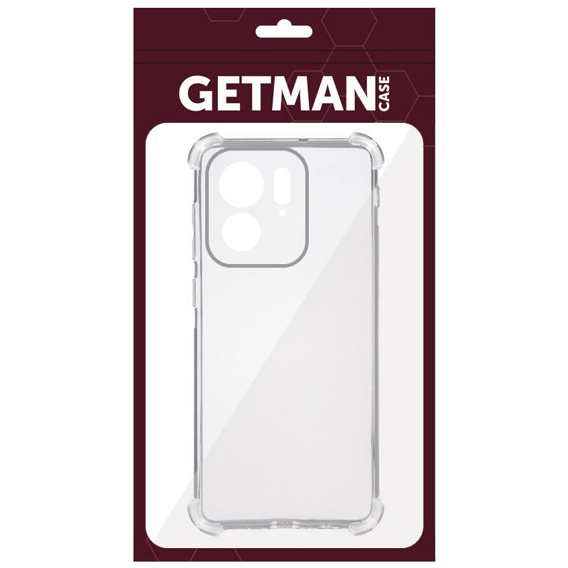 TPU чехол GETMAN Ease logo усиленные углы Full Camera для Motorola Edge 40 (Бесцветный (прозрачный)) в магазине vchehle.ua