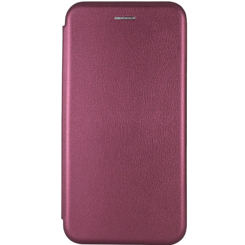 Кожаный чехол-книжка Classy для Xiaomi Redmi 10 (Бордовый)