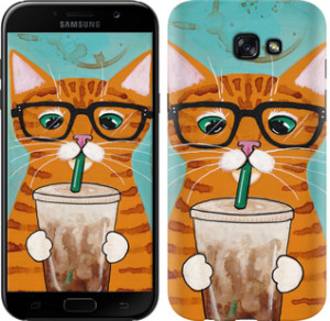 Чохол Зеленоокий кіт в окулярах на Samsung Galaxy J4 Plus 2018